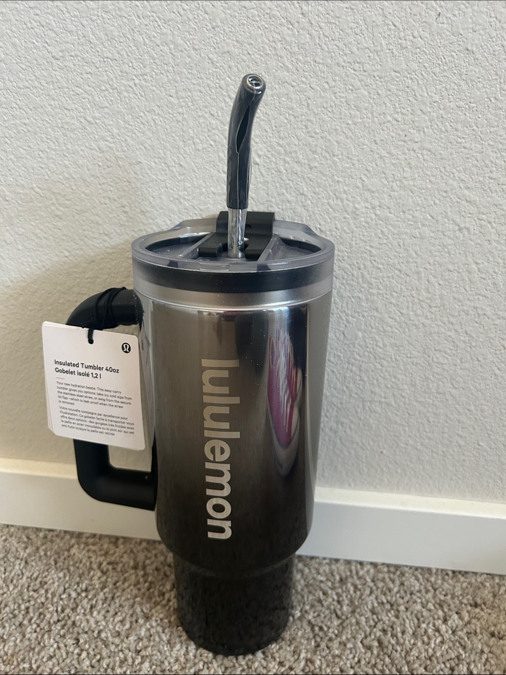 Lululemon Insulated Tumbler Travel Mug — Ombré Metallic Gunmetal
